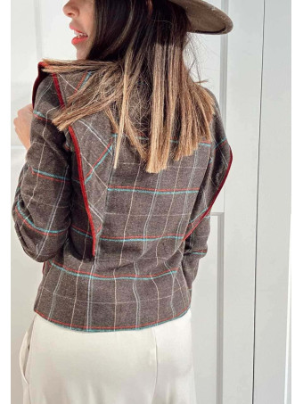 Chaqueta Cuadros Tartán MICHAELLA Marrón HEVE