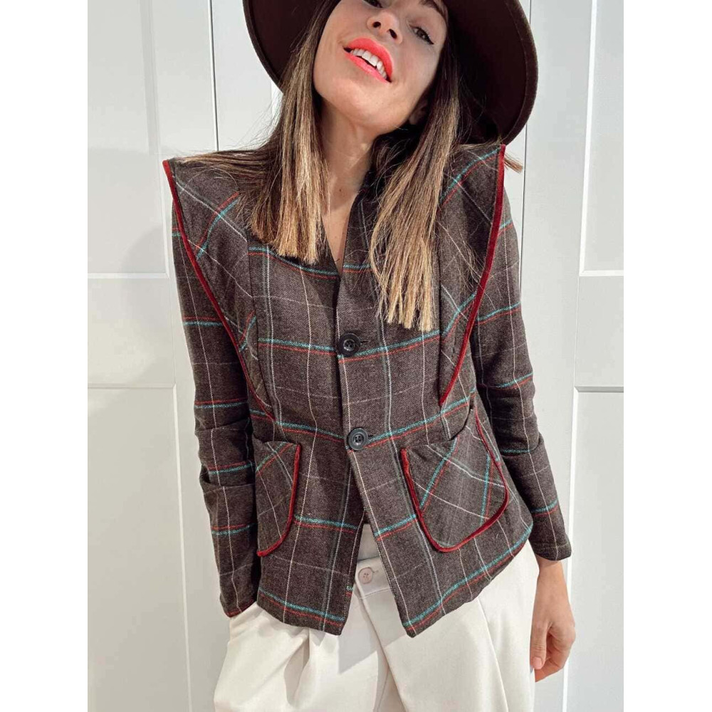Chaqueta Cuadros Tartán MICHAELLA Marrón HEVE