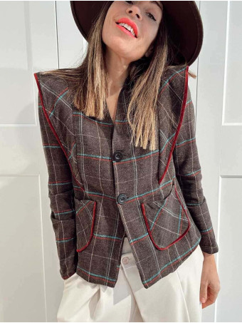 Chaqueta Cuadros Tartán MICHAELLA Marrón HEVE