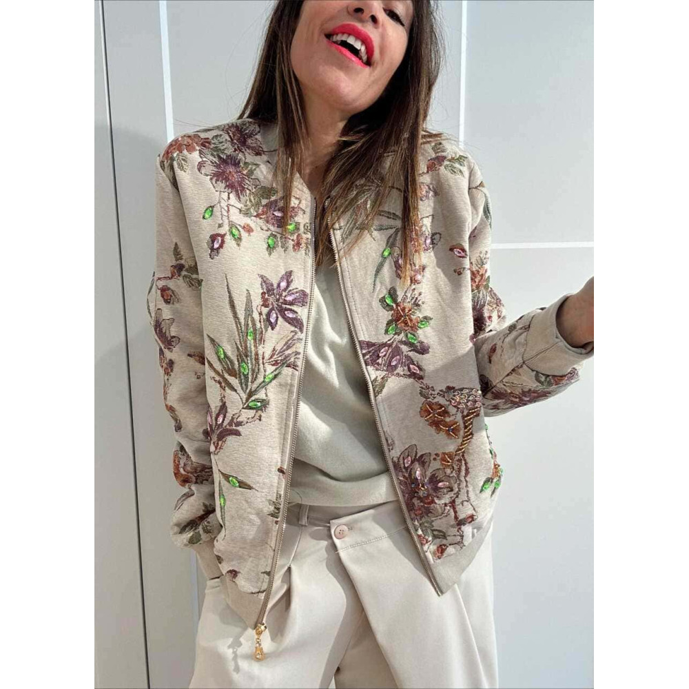 Cazadora Bomber Bordados y Strass SEVAIRA HEVE