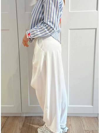 Pantalón Balloon Efecto Cruzado ZAVELLE Blanco HEVE