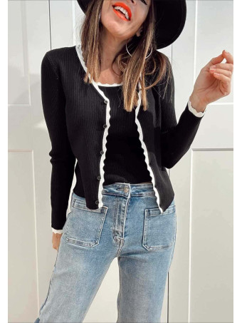 Twinset Canalé Festoneado MAIJA Negro HEVE