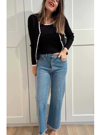 Jeans Wide Leg Bajo Desflecado LOXLEY HEVE