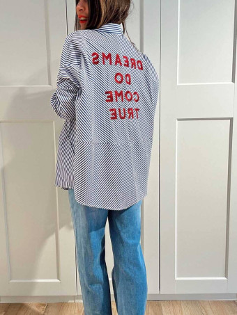 Camisa Oversize Rayas DREAMS DO COME TRUE HEVE