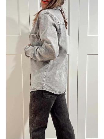 Sobrecamisa Vaquera Acid Wash VYROD Gris HEVE