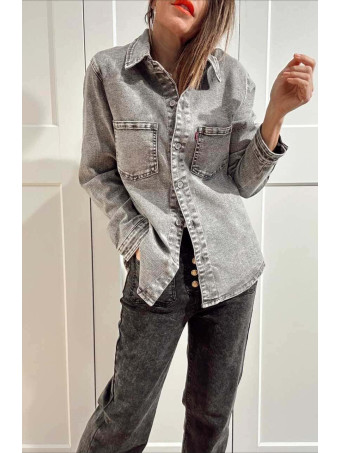 Sobrecamisa Vaquera Acid Wash VYROD Gris HEVE