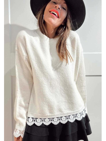 Punto Soft con Crochet ASYMELIA Beige HEVE