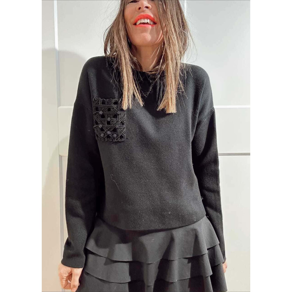 Punto Bolsillo Calado KELMORA Negro HEVE