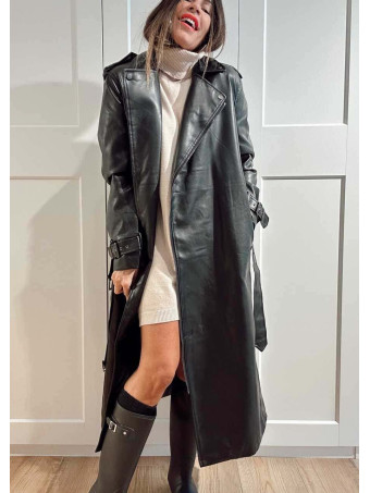 Vestido Punto Cuello Vuelto KYROE Beige HEVE