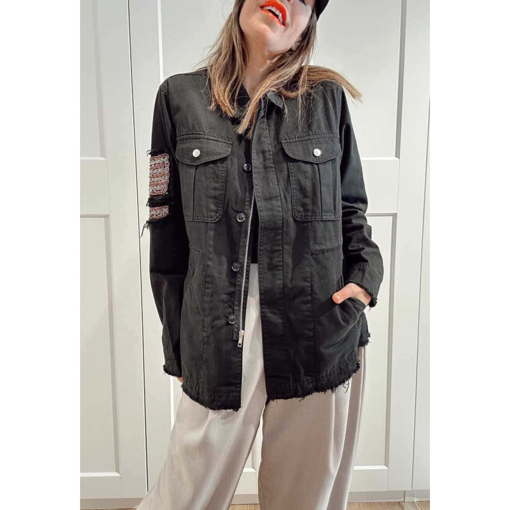 Sahariana Vaquera Strass KESSLER Negro HEVE