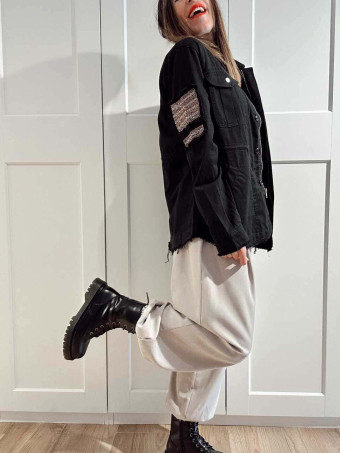 Sahariana Vaquera Strass KESSLER Negro HEVE