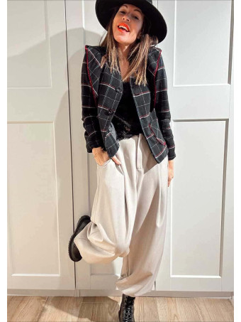 Chaqueta Cuadros Tartán MICHAELLA Negro HEVE