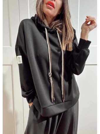 Sudadera Soft Touch con Capucha VEYORKE Negro HEVE