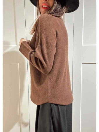 Punto Soft Cuello Subido STITCHEL Marrón HEVE