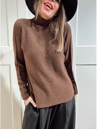 Punto Soft Cuello Subido STITCHEL Marrón HEVE