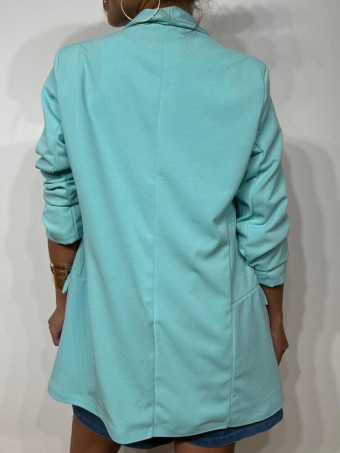 Blazer Básico Frunces MALDOR Turquesa HEVE