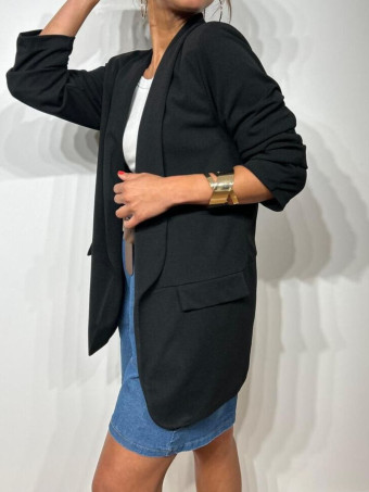 Blazer Básico Frunces MALDOR Negro HEVE