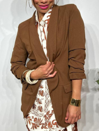 Blazer Básico Frunces MALDOR Marrón HEVE