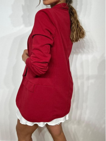 Blazer Básico Frunces MALDOR Burdeos HEVE