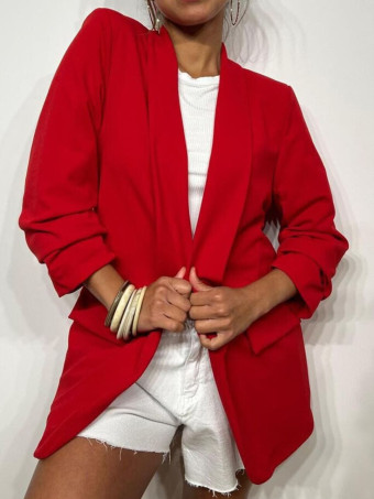 Blazer Básico Frunces MALDOR Rojo HEVE