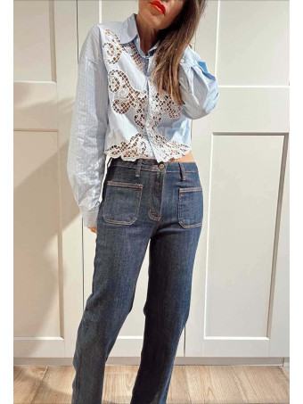 Jeans Push Up Bolsillos Pastrón ELORY HEVE