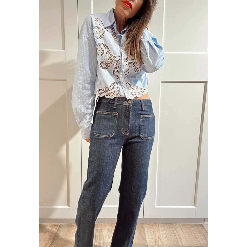 Jeans Push Up Bolsillos Pastrón ELORY HEVE