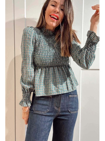 Blusa Cuadro Vichy VESSIA Verde HEVE