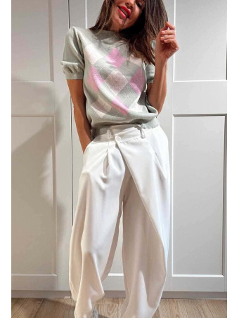 Punto Manga Corta Rombos ARLEWYN Verde Menta HEVE