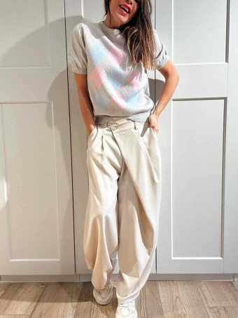 Punto Manga Corta Rombos ARLEWYN Gris HEVE