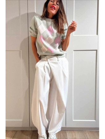 Punto Manga Corta Rombos ARLEWYN Gris HEVE