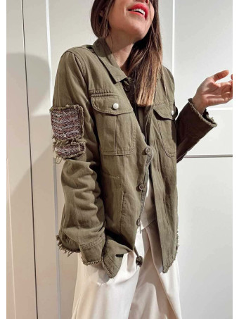 Sahariana Vaquera Strass KESSLER Verde Militar HEVE