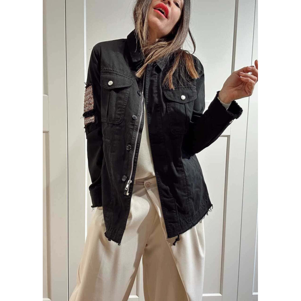 Sahariana Vaquera Strass KESSLER Negro HEVE