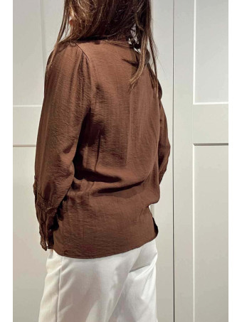 Blusa Romántica Jaretas JOBELLE Marrón HEVE