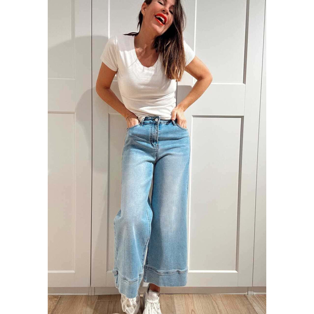 Jeans Wide Leg Maxi-Dobladillo AWAKE HEVE