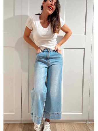 Jeans Wide Leg Maxi-Dobladillo AWAKE HEVE