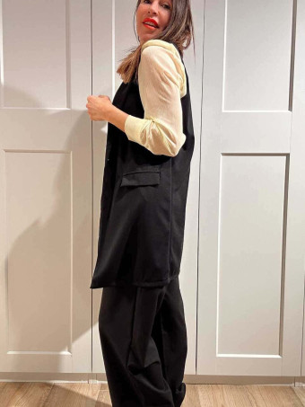 Chaleco Largo CHER Negro HEVE