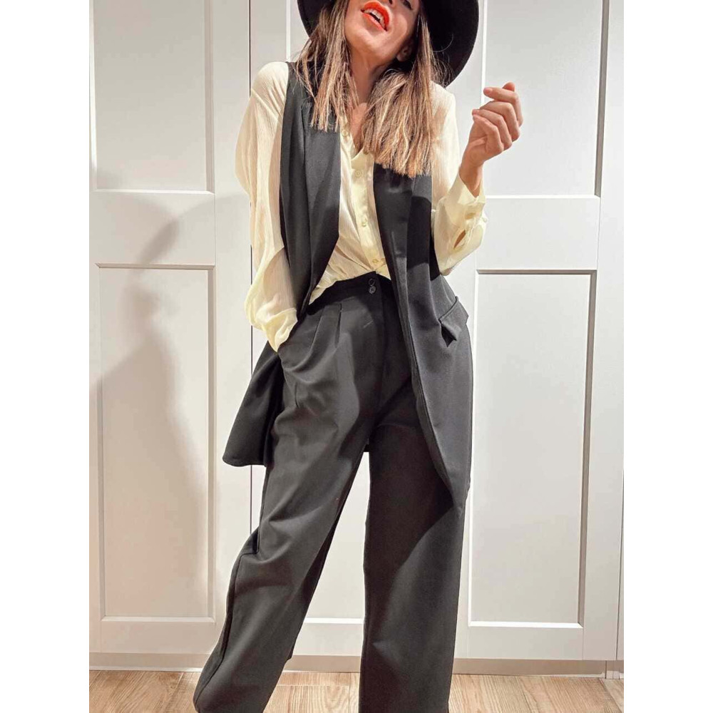 Chaleco Largo CHER Negro HEVE