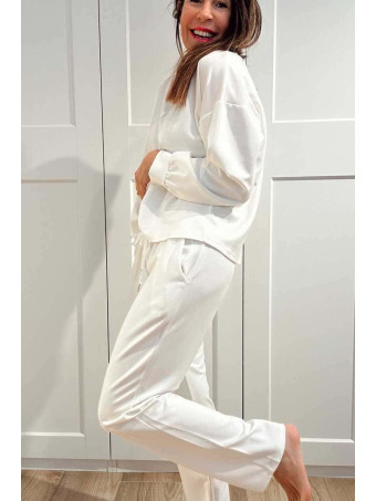 Conjunto Sudadera y Pantalón Soft Touch INVISIBLE Blanco HEVE