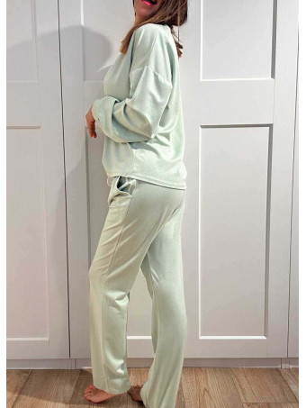 Conjunto Sudadera y Pantalón Soft Touch INVISIBLE Verde Menta HEVE
