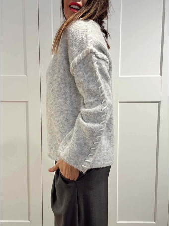 Jersey Pespunte Trenzado DUZZYO Gris HEVE