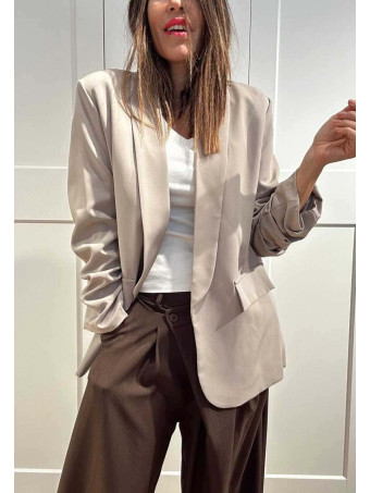 Blazer Básico Frunces MALDOR Taupe HEVE