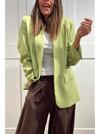 Blazer Básico Frunces MALDOR Verde Lima HEVE
