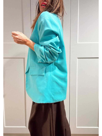 Blazer Básico Frunces MALDOR Turquesa HEVE