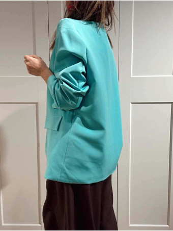 Blazer Básico Frunces MALDOR Turquesa HEVE