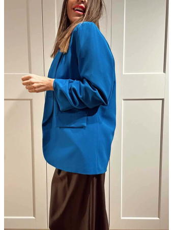 Blazer Básico Frunces MALDOR Azul Klein HEVE