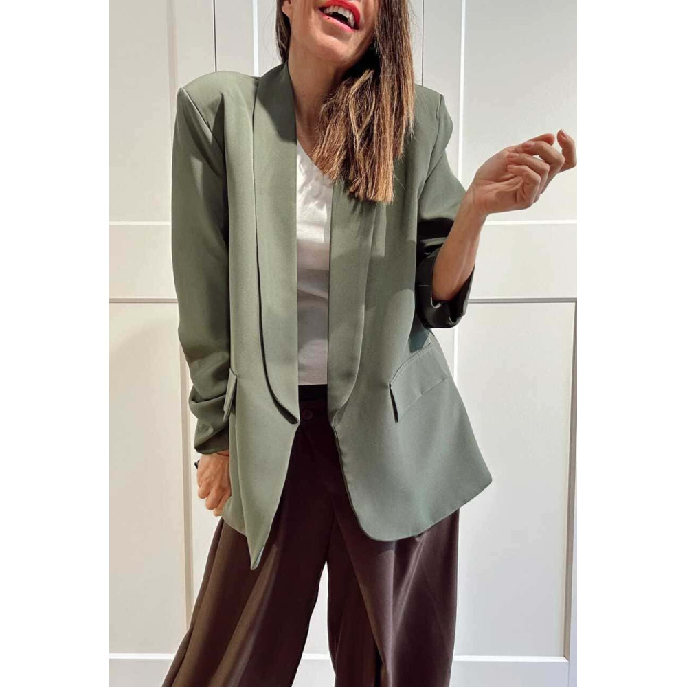 Blazer Básico Frunces MALDOR Verde Militar HEVE