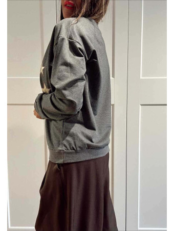 Sudadera Vinilo ROCK AND GLAM Gris HEVE