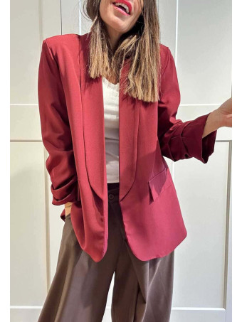 Blazer Básico Frunces MALDOR Burdeos HEVE