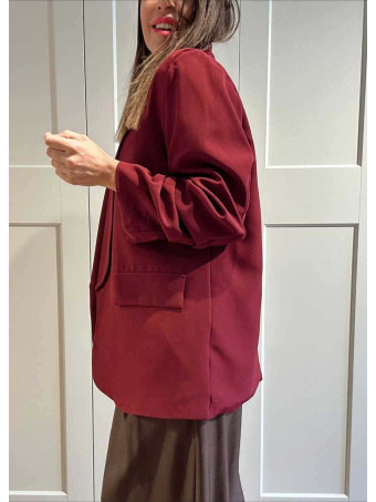 Blazer Básico Frunces MALDOR Burdeos HEVE