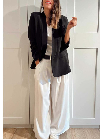 Pantalón Palazzo Cinturón CHARMELLIE Blanco HEVE